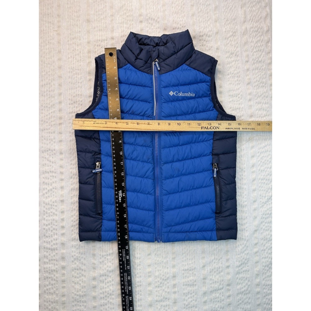Columbia Omni Heat Puffer Vest‎ Womens XS Blue Lightweight Zip